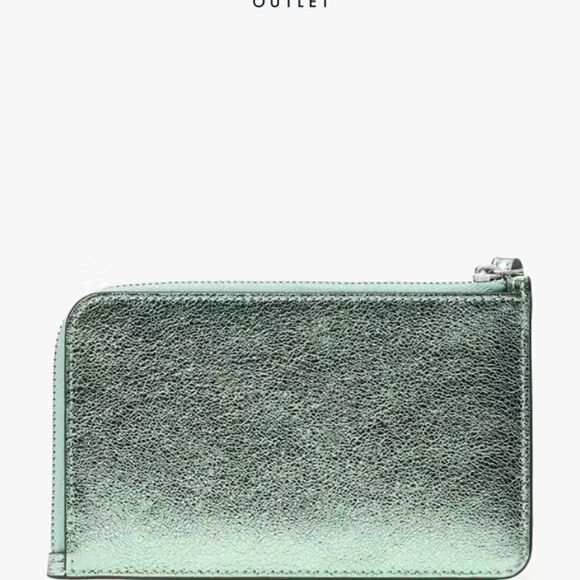 Kate Spade Lucy Metallic Small L-zip Wristlet Bag Wallet Purse - Picture 9 of 9